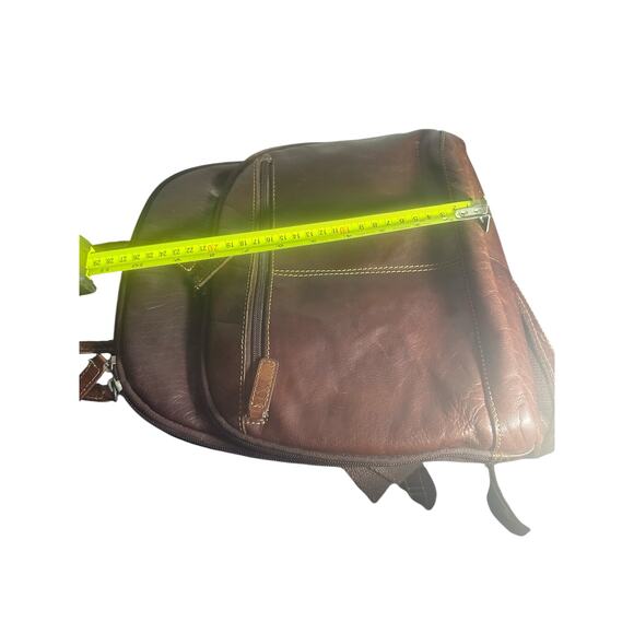 Jack Georges Brown Leather Backpack Bag voyager collection heritage leather main image 3